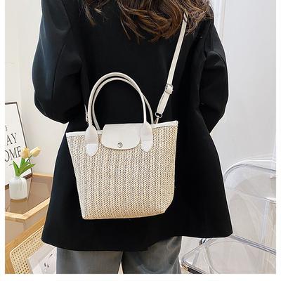 2025 Spring and Summer Popular Women's Straw Bags, Messenger Bags, Portable Tote Bags, Seaside Travel Beach Bags, Large-capacity Bags