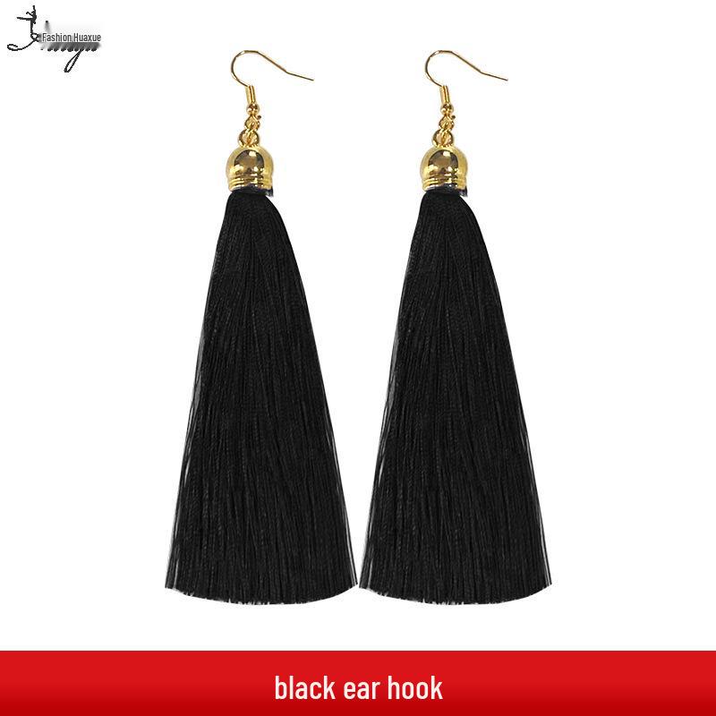 Huayu Dance Earrings: Square, Latin, Belly & Indian Dance Tassel Performance Jewelry