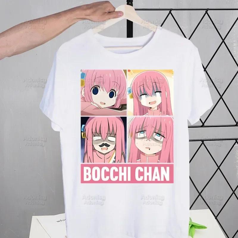 Bocchi The Rock T-shirts Summer Men/Women Hip Hop Funny Print Kessoku Band Tshirt Hitori Gotou T Shirts Short Sleeve Tops