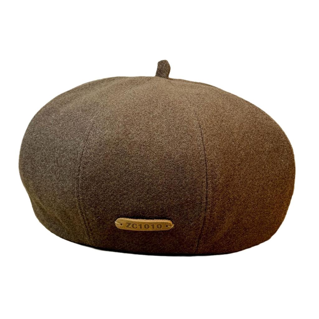 Barett Damen Herbst und Winter Neu Koreanisch Retro Achteckige Mütze mit Kleinem Gesicht Geeignet für Rundes Gesicht Dreidimensionale Malermütze