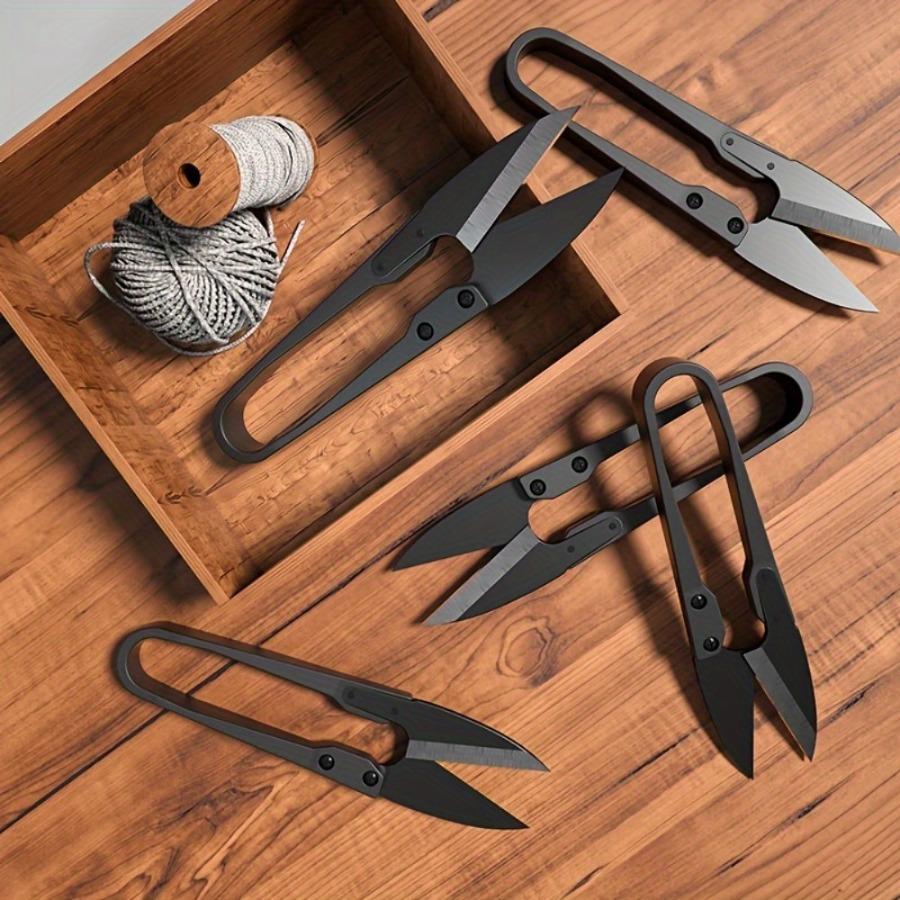 3pcs Carbon Steel Sewing Scissors Trimming Nippers U Shape Clippers Yarn Stainless Steel Embroidery Craft Scissors Tailor, DIY, Easy To Use