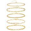 A Handmade Twisted Chain Interlocking Chain Set of Exquisite and Versatile Layered Bracelets