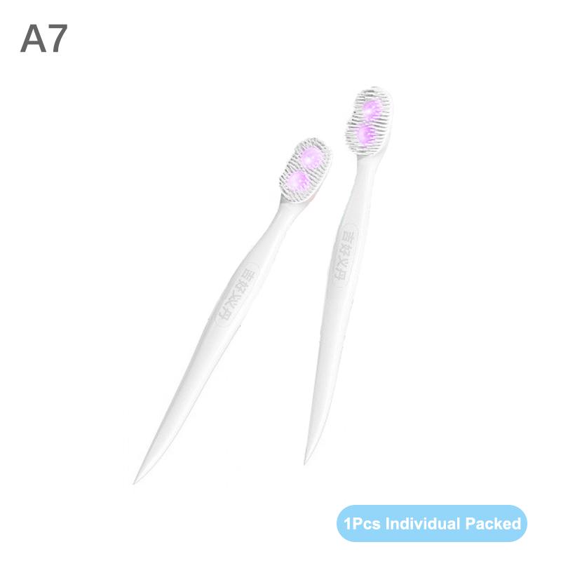 Портативная двусторонняя зубная щетка-зубочистка Мини Взорванная Двухшариковая Зубная щетка Одноразовая Многофункциональная Очистка полости рта Зуб