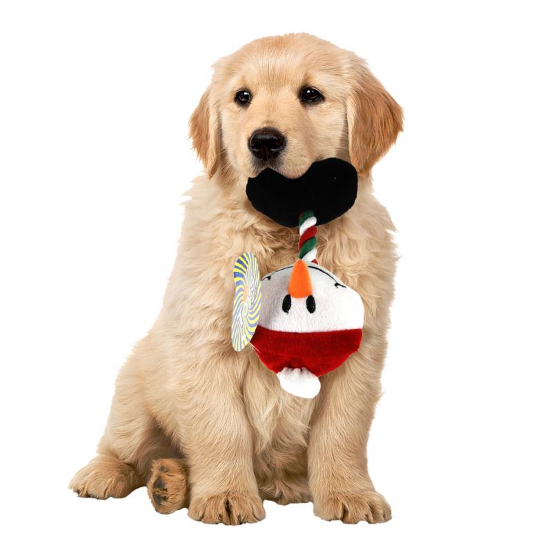 

Dog Chewing Toy Xmas Pet Plush Noise Santa Elk Gingerbread Man Donut Cat Dog Christmas Series Cartoon Dog Toy Plush Squeak Toys