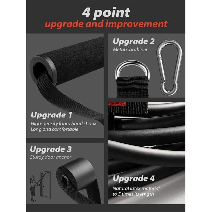 Resistance Strap Set Sports Strap with Door Anchor Handle Handbag Leg and Ankle Straps for Resistance Training Unisex 3