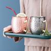 Kubek z czystej miedzi 500 ml Ręcznie robiony Kubek do Moscow Mule Pogrubiony Gładkie wykończenie Kubki Moscow Mule Mules Koktajle Kawa Piwo