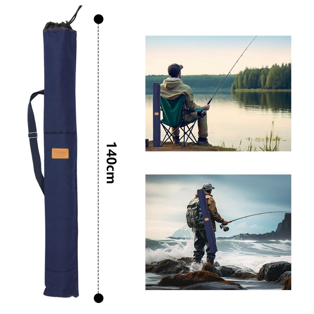 siawadeky Fishing Rod Bag 140cm Portable Waterproof Rod Case Handbag