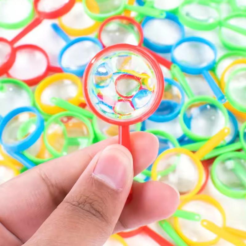 10/20 Stück Bunte Mini-Lupe aus Kunststoff Kreativ Tragbare Hand-Lesehilfen Insektenbeobachtungs-Requisiten Schulklassen-Belohnungen ZYF