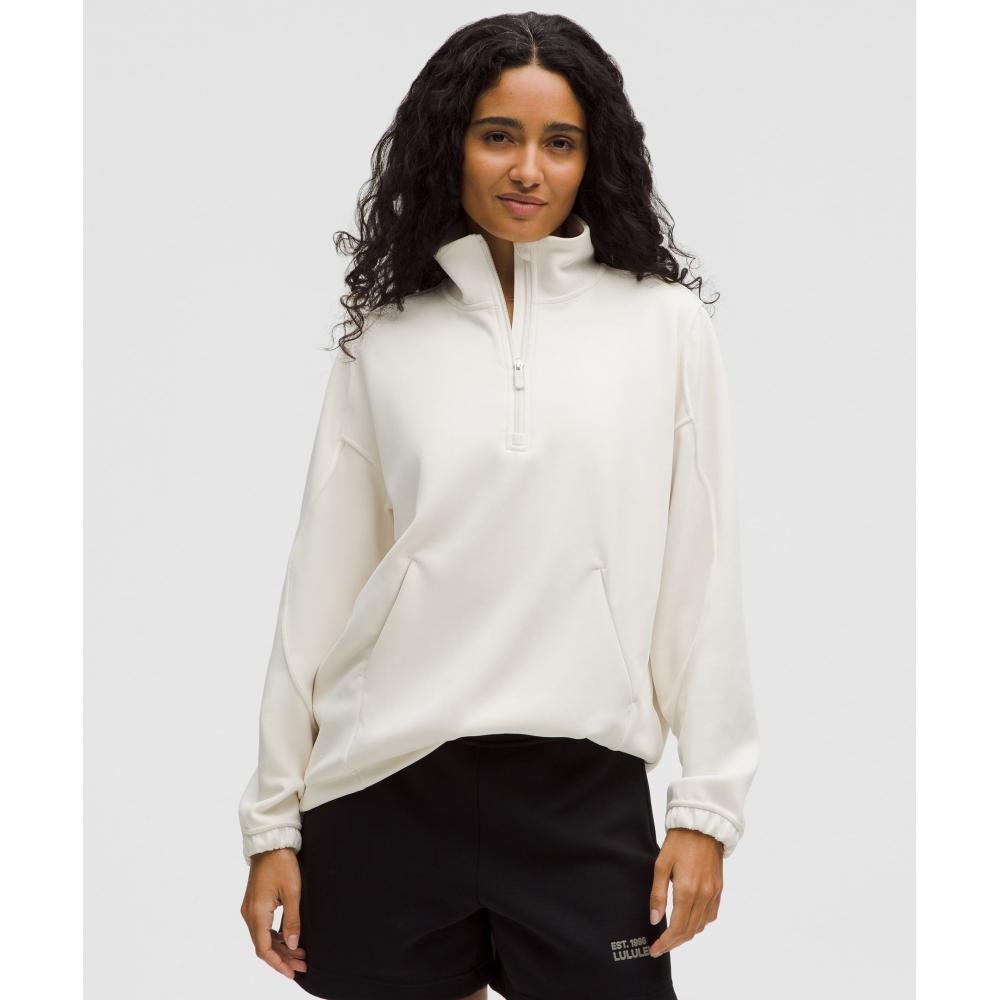 

Lululemon Softstreme Half Zip Long Light Ivory XS