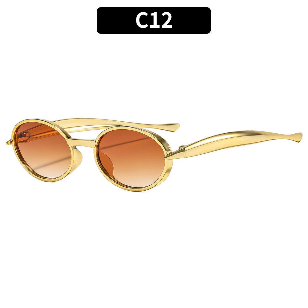 

Fashion Uv Protection Sunglasses Retro Oval Sardines Leg Sunglasses Street Shooting Versatile Trendy Glasses