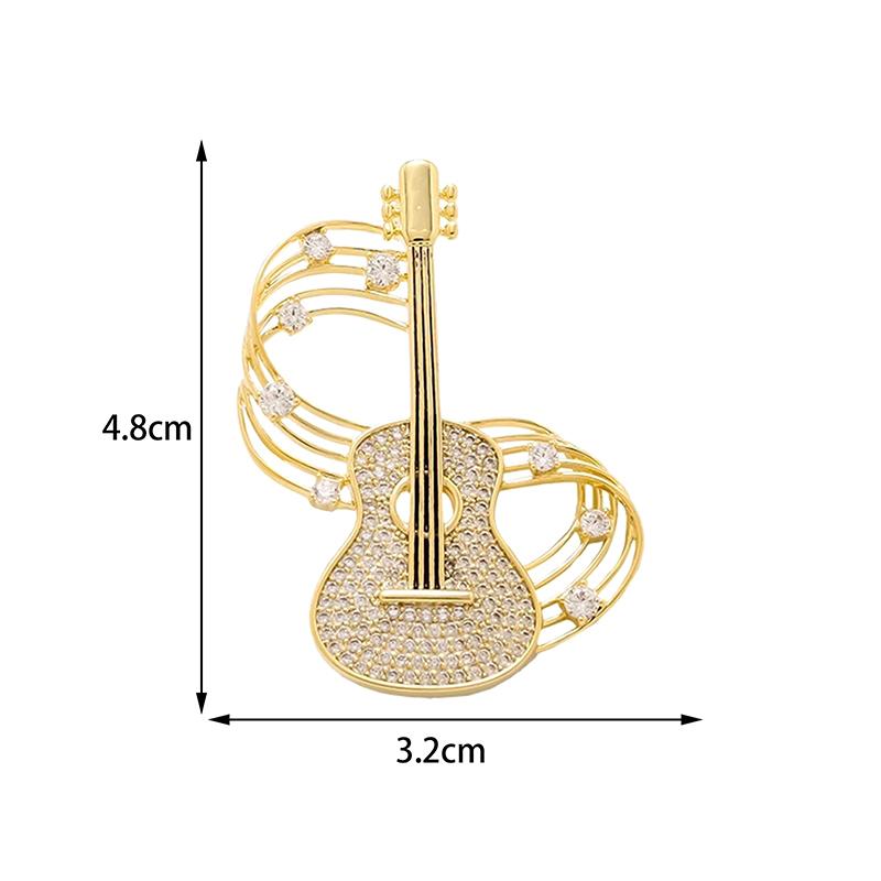 Fashion Music Note Brooches For Women Girls Musical Note Lapel Pin Luxury Versatile Shiny Corsage Clothing Accessories Gifts
