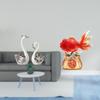 Porcelain Swan And Koi Fish Figurine Collection Elegant Animal Sculptures for Living Room Bedroom