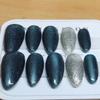 Full HANDMADE Almond Shape Rotating Butterfly Nails Art Black Green Cat Eye Silvery Sparkling Dtars Simplicity Phototherapy Fake Nails Reusable
