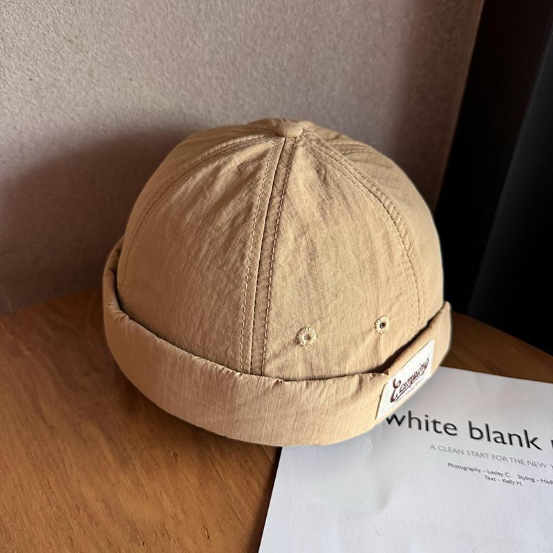 Color Fashion Solid Letter Decoration Neutral Casual Dome Hat Autumn For