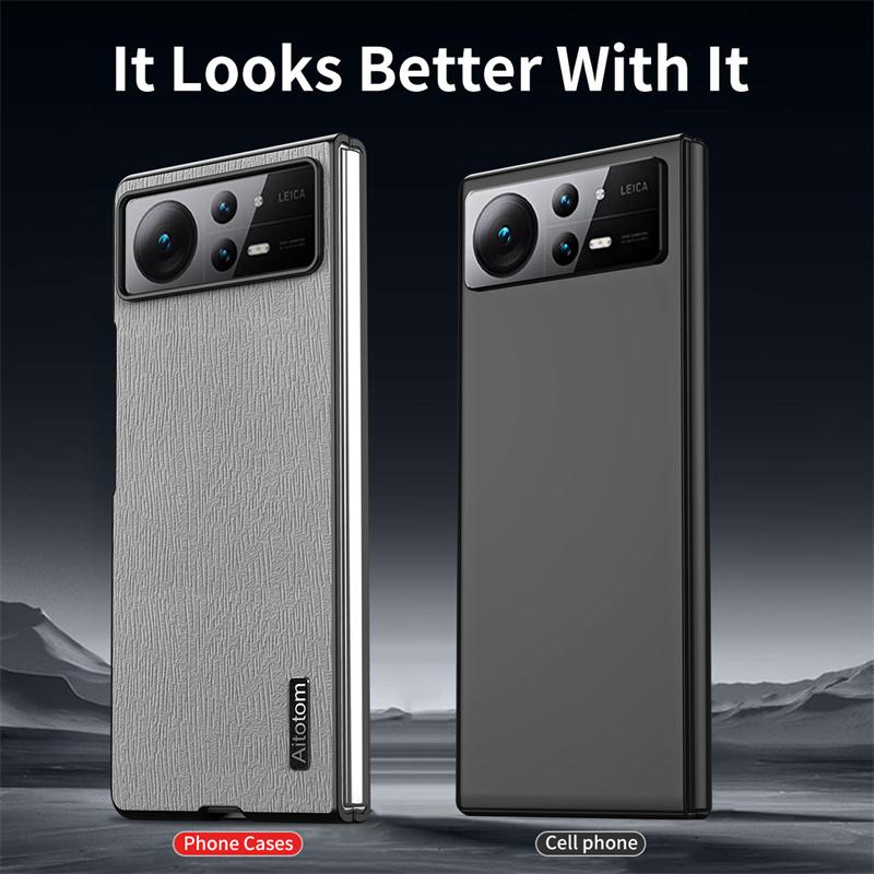 Luxury Tree Grain Leather Colorful Texture Silicone Case for Xiaomi Mix Fold 3 2 Soft Shockproof Full Protection Business Cover