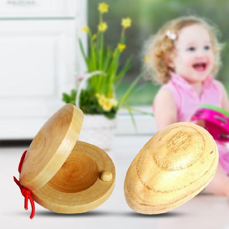 Wood Eggs Shakers Orff Percussion Instruments Finger Castanets Children Entertainment Toy Classroom Music Accessories