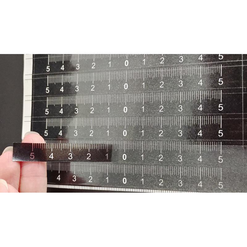 Waterproof Self-Adhesive Scale Ruler Sticker - Midpoint Measurement Marker.