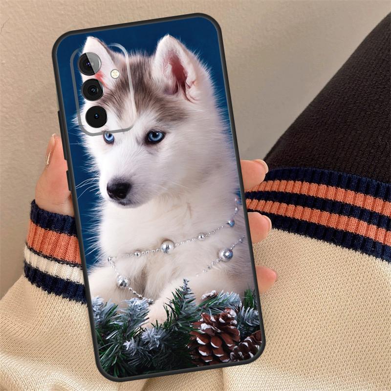 Animal Husky Puppy Case For Samsung Galaxy A56 A36 A16 A13 A23 A33 A53 A52 A32 A12 A54 A34 A14 A15 A35 A55 A17