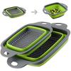 Silicone Colander, Colander, Vegetable and Fruit Drainer, Square, Convenient for Outdoor Use! Includes Two Large and Small Sizes. Convenient and Profe