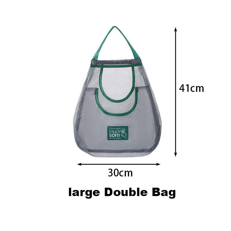 Reusable Fruit And Vegetable Hanging Bag, Onion, Ginger, Garlic Storage Mesh Bag, Portable Handheld Hollow Breathable Household Storage Bag