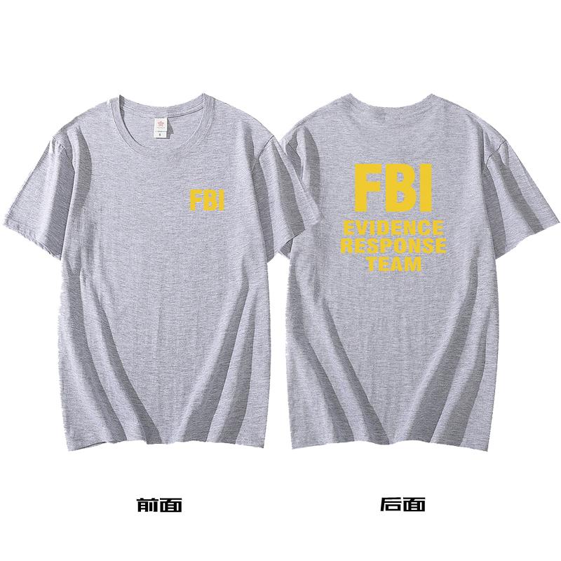 FBI FBI Agent Short-sleeved T-shirt Men's Cotton Casual Half-sleeved American Army Police Fan Clothes Summer