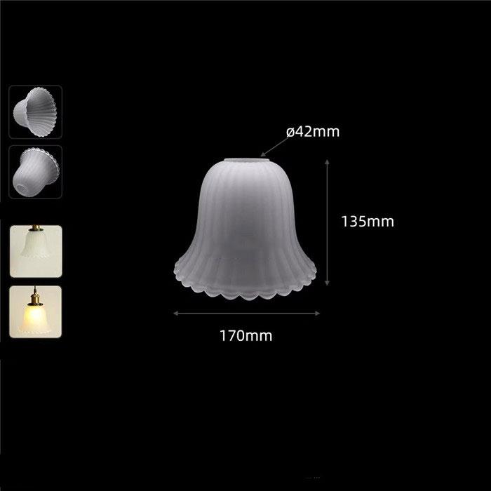 

Винтажный E27 матовый белый стеклянный абажур для замены с отверстием 4,2 см, матовый абажур в форме колокола с отверстием 42 мм для подвесного освещения