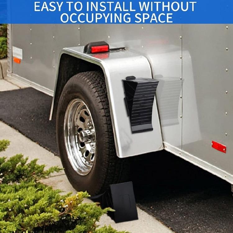 Wheel Stopper Control Truck Trailer Wheel Tire Chock Stop Block Wheel Chock Car Skid Resist Base Tire Support Pad Black