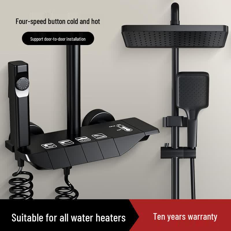 HENGDI Thermostatic Digital Display Pressurized Shower System