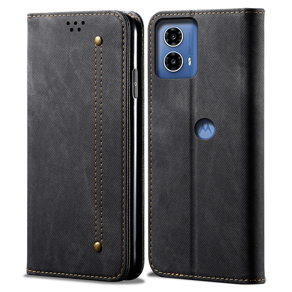 For Motorola Moto E14 4G/G04 4G/G04s 4G/G24 4G Case Anti-Drop Leather+TPU Stand View Phone Cover