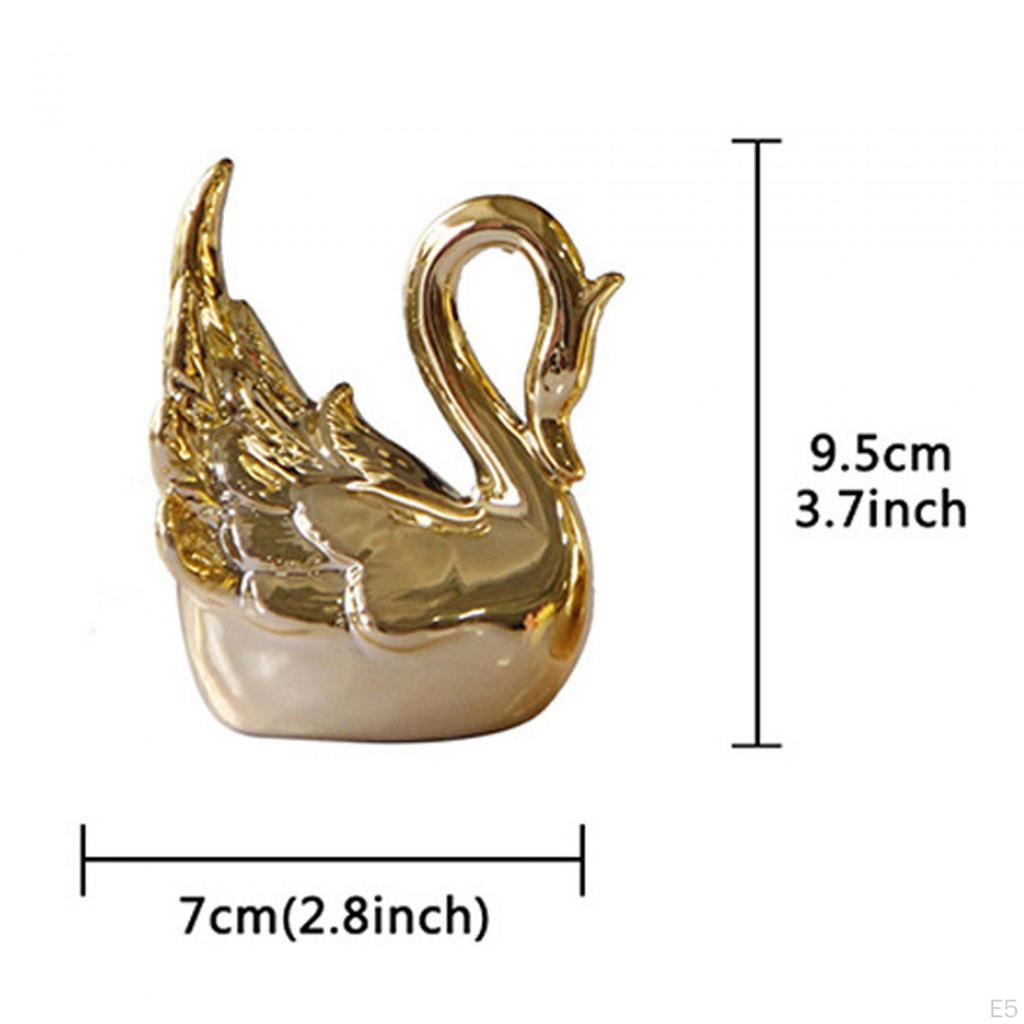 Elegant Swan Figurines: Ceramic Sculpture for Home Decor and Gifts