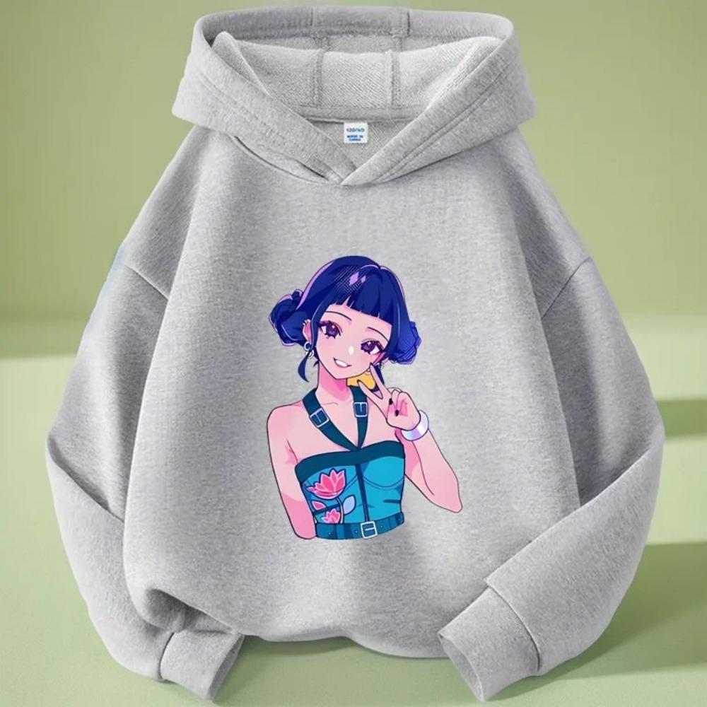 Autumn Warm K-pop Demon Hunters Girls Hoodie Long Sleeve Outerwear Saja Print Hooded Coat for Children Fashion Pullover Kid Tops