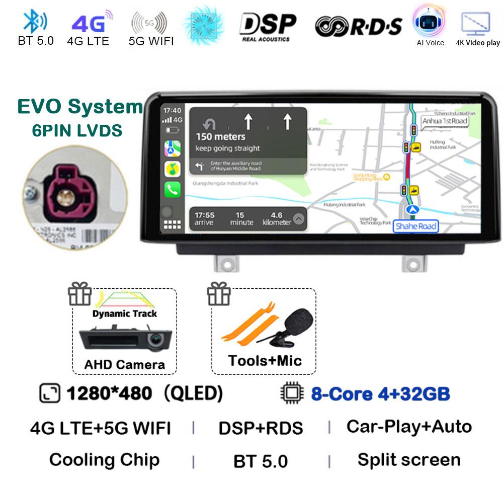 Android 14 Wireless Carplay Auto 10.25'' For BMW 1/2/3/4 Series F20/F21/F22/F30/F31/F32/F33/F34/F36 Car Radio Multimedia Stereo