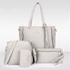 Elegancki Damski Skórzany Zestaw Torebek z Torbami na Ramię, Torbą Tote i Listonoszką