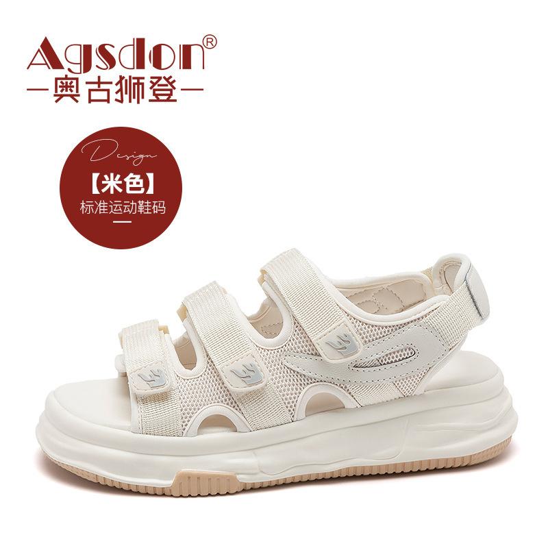 

Августин повседневные сандалии женские 2025 лето новая мода интернет-знаменитость маффин пляжная обувь платформа спортивные сандалии 40