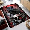 Raven Skull Area Rug - Washable Indoor/Outdoor Carpet for Living Room, Bedroom & Patio, Gothic Home Decor