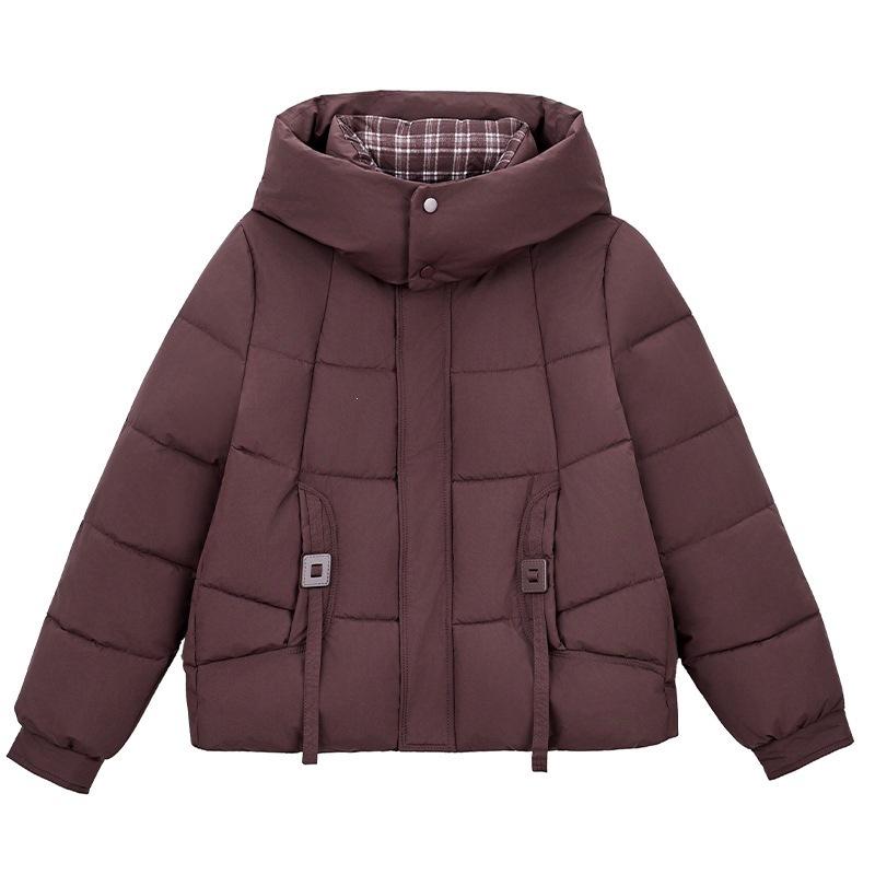 New cotton-padded jacket Middle-aged and elderly short hooded loose and thin bread jacket cotton-padded jacket