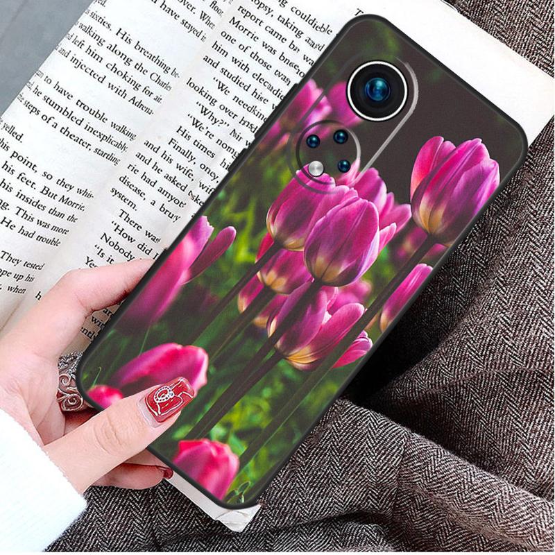 Spring Tulips Flower Case For Honor Magic 5 6 7 8 Pro Honor Win RT X9d X9c X9b X9a X8c X8b 50 70 90 400 200 Lite