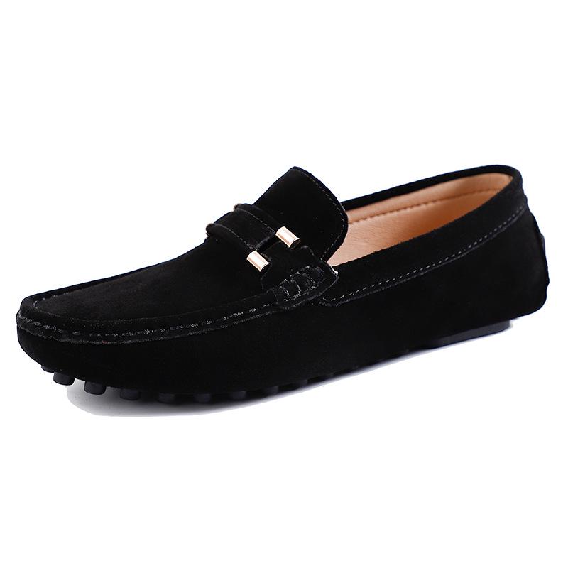Men's K1006 Moccasins Loafers – Spring/Summer Suede Slip-On, Low-Top, Flat Bottom, Large Size Casual Driving Shoes.
