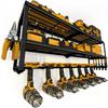 Raft pentru scule electrice cu 3 straturi, montat pe perete, suport pentru depozitarea sculelor electrice portabile, raft plutitor pentru scule de mare capacitate, organizator pentru garaj