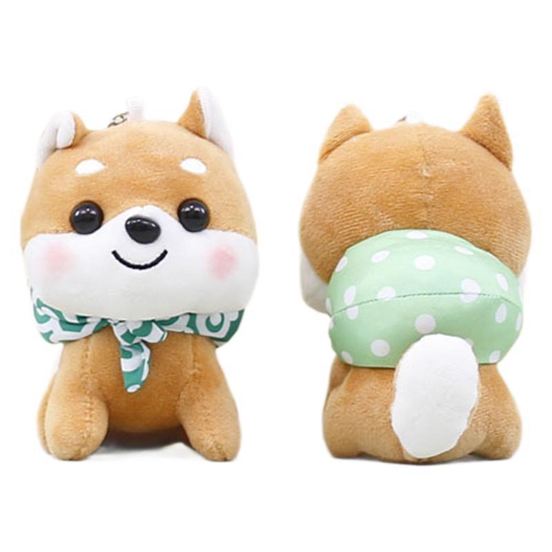 Fluffy Inu Shiba Plush Keychain Charming Toy Adorable Dog Doll For Backpack Decor