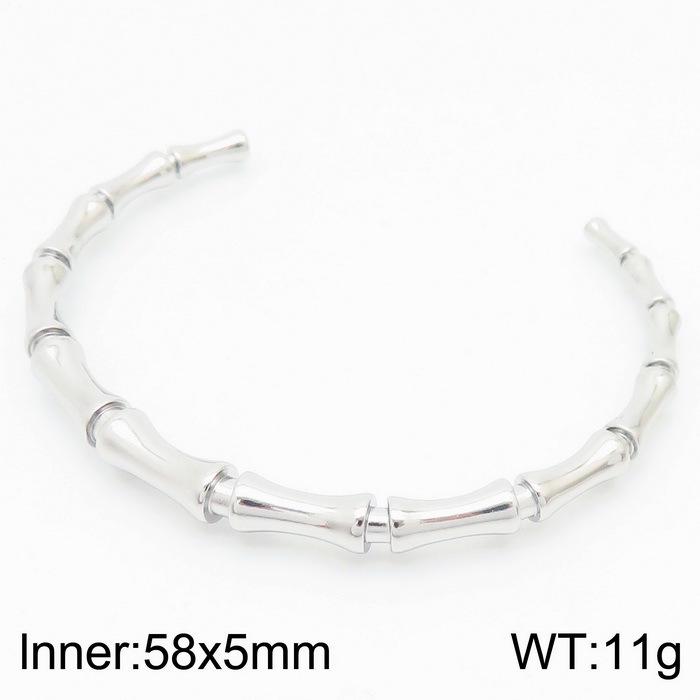 Women's Minimalist Bamboo Joint Titanium Steel Bracelet - Light Luxury, Exquisite High-End Design