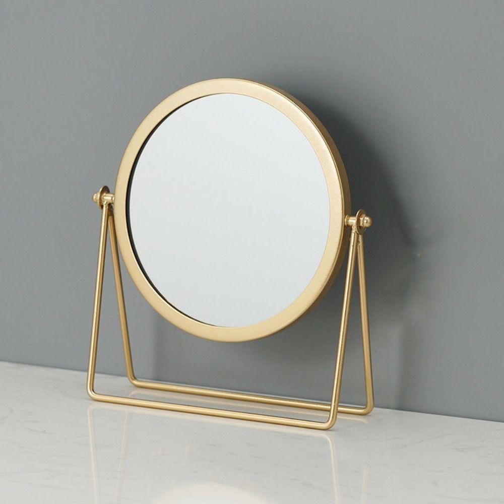 European-style Metal Makeup Mirror High-definition Dormitory Beauty Mirror  Household