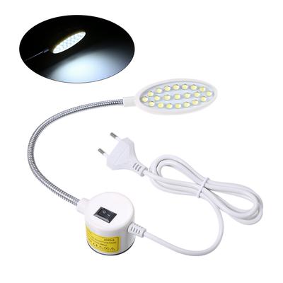 AC110-250V 1W 21LEDs Nähmaschine Licht Lampe Drehbarer Knopf Dimmbar Einstellbare Helligkeit Fest