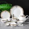 Golden Vienna European Ceramic 4-Piece Dinnerware Set