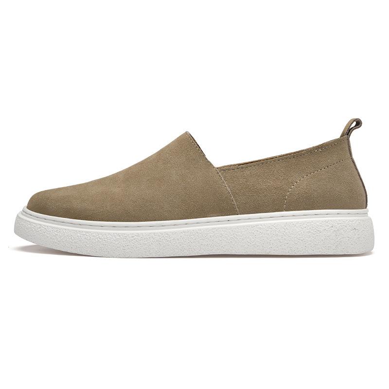 Suede Leather Men's Casual Sneakers Breathable Men's Single-Layer Leather Casual Versatile Loafers Men's Shoes
