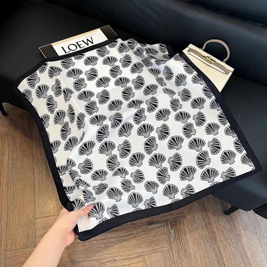 New artificial silk shell marine silk scarf 71cm square scarf professional scarf shawl scarf