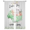 Zajączek Wielkanocny Ciężarówka Kwiaty Stokrotka Tiulowe Zasłony Do Salonu Kuchni Przezroczyste Zasłony Woalowe Panele Okienne do Sypialni