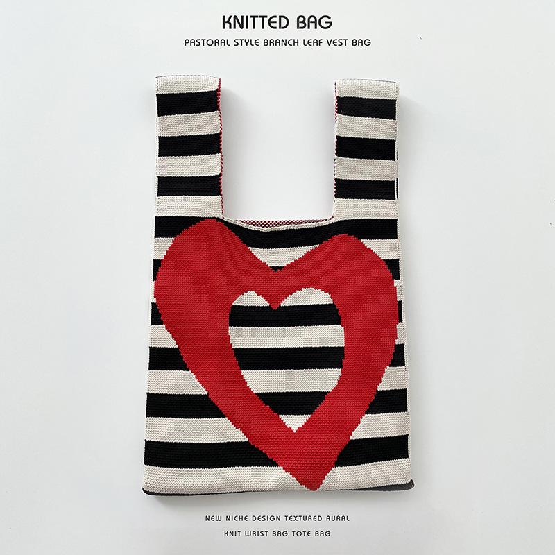 Colorful Knitted Handbags: Women's Fashion Shoulder Bags & Vest Waistcoat Styles