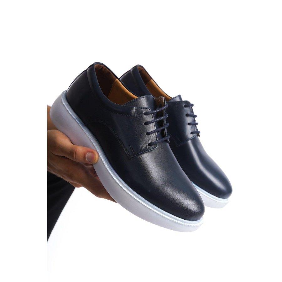 Men's Genuine Leather Thick Sole Lace-up Casual Stylish Shoes