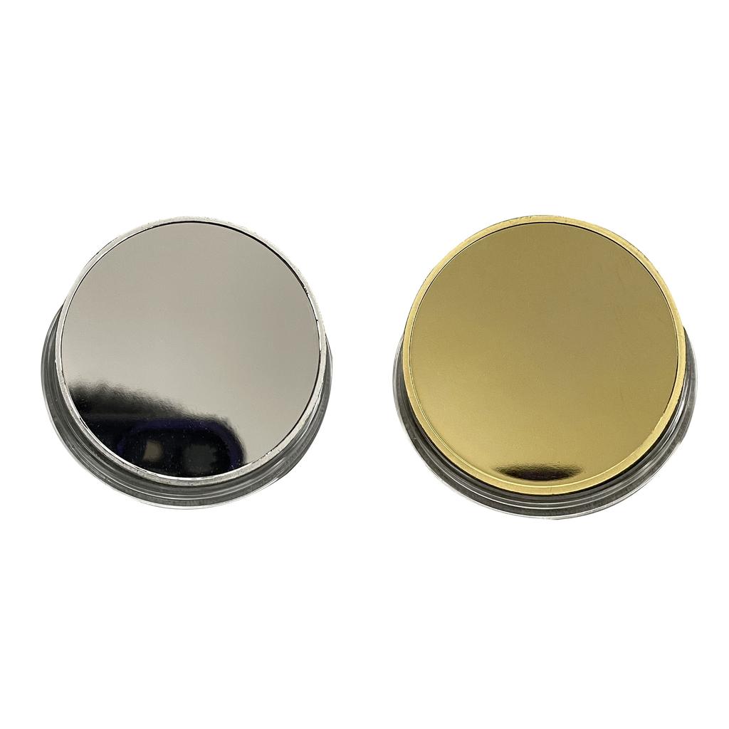 Pack of 10 Engraving Mirrored Blanks Challenge Coin Solid Brass Plated 40mm with Clear Protective Case for Crafting